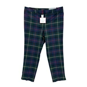 New TALBOTS Hampshire Ankle Pants Tartan Wool Crop Plaid